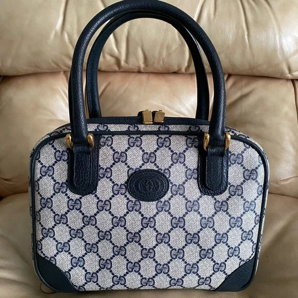 Authentic Gucci Vintage Mini Satchel GG Monogram - Picture 2 of 15